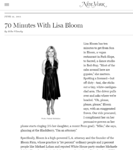 Lisa Bloom in NY Mag