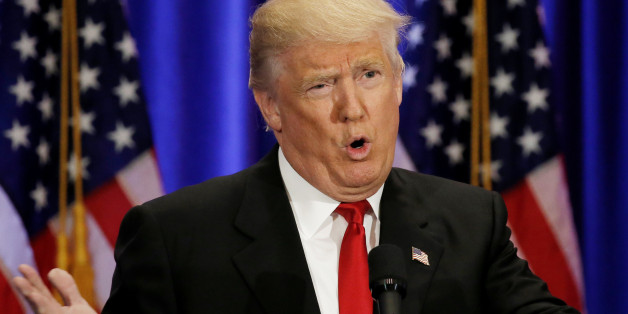 Republican presidential candidate Donald Trump delivers a speech during a campaign event at the Trump Soho Hotel in Manhattan, New York City