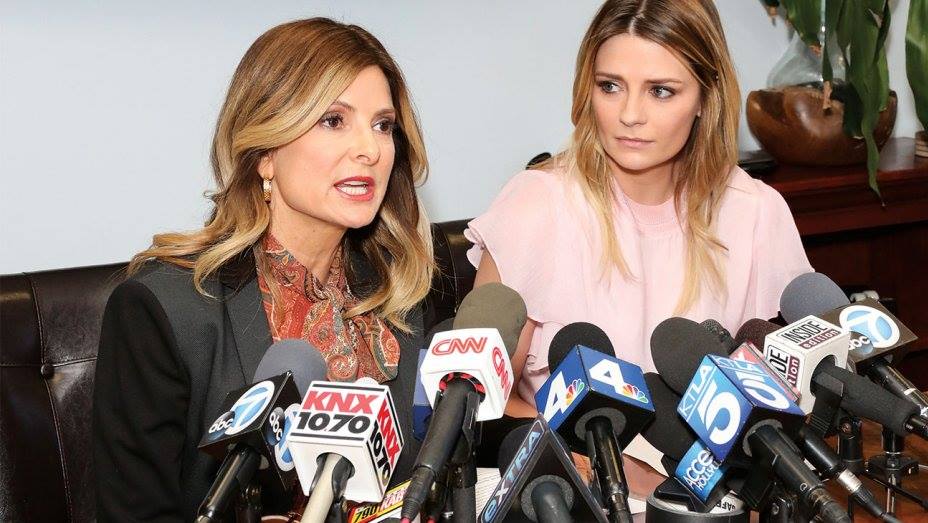 Attorney Lisa Bloom and client Mischa Barton for revenge porn case press conference